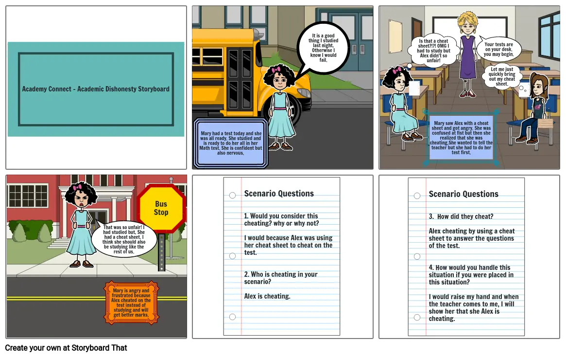 Academic Dishonesty Storyboard