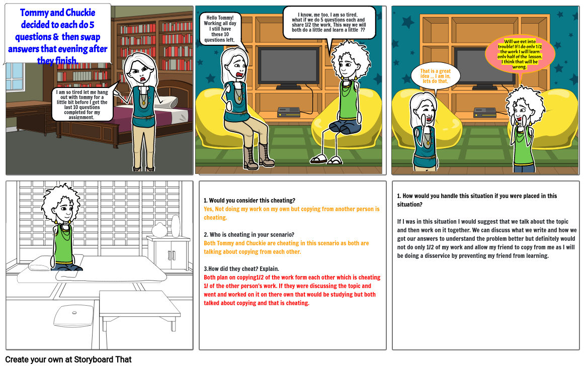 Academic Dishonesty Storyboard Storyboard By 6936a560