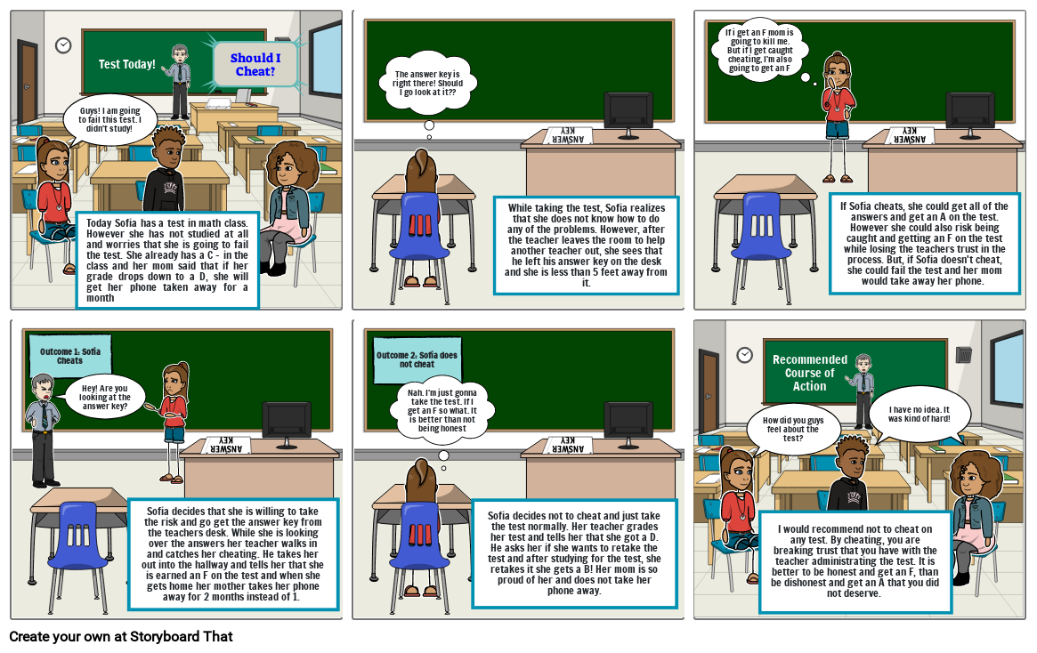 Ethics Comic Strip Storyboard by 695cddef