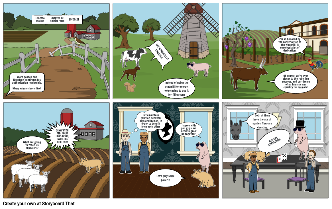 animal-farm-chapter-10-storyboard-by-69f39547