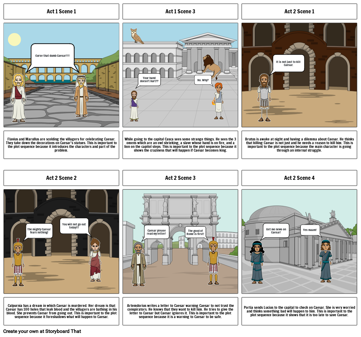 Julius Caesar Storyboard Storyboard By 6a38bd34 