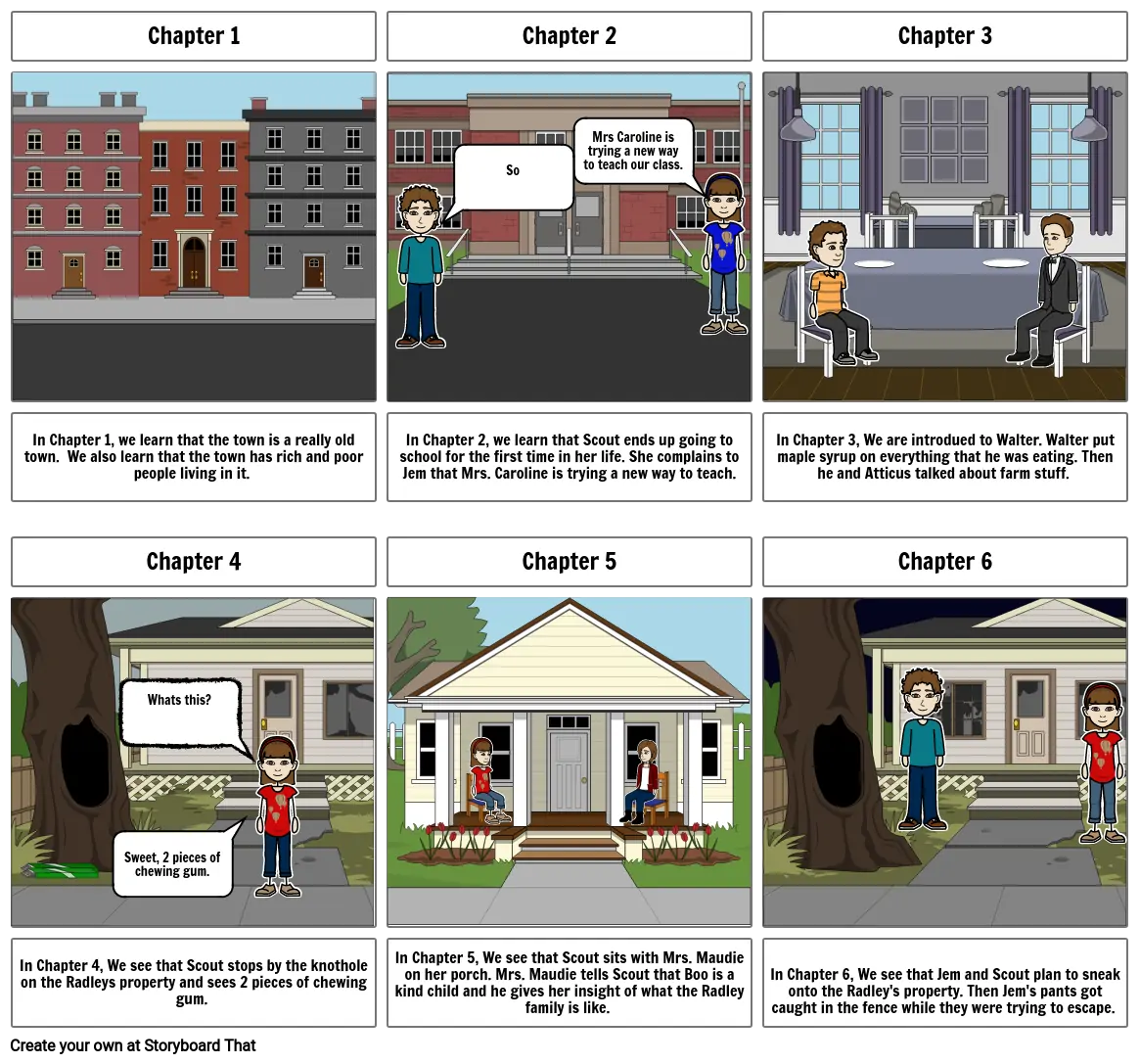 To kill a mockingbird part 1 storyboard