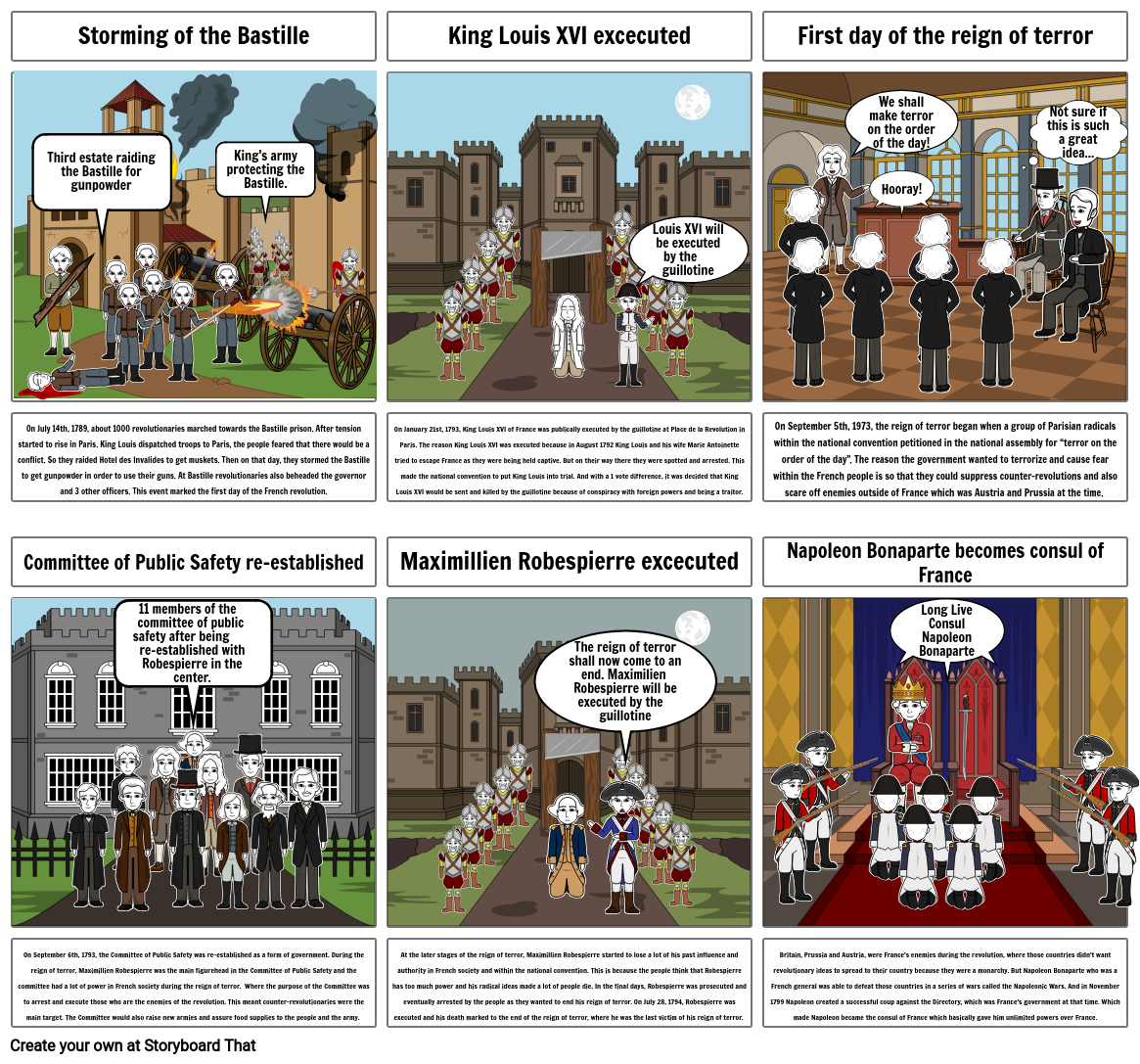 French revolution comic Storyboard by 6a4b5246