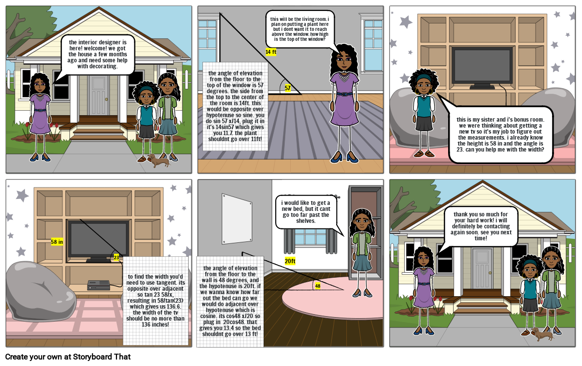 Trigonometry Project Storyboard By 6a53d4ca