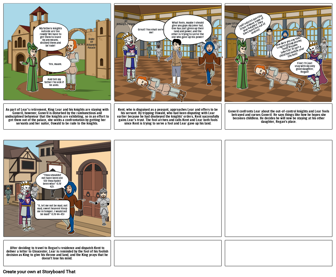 King Lear part 2 Storyboard by 6a99e9da