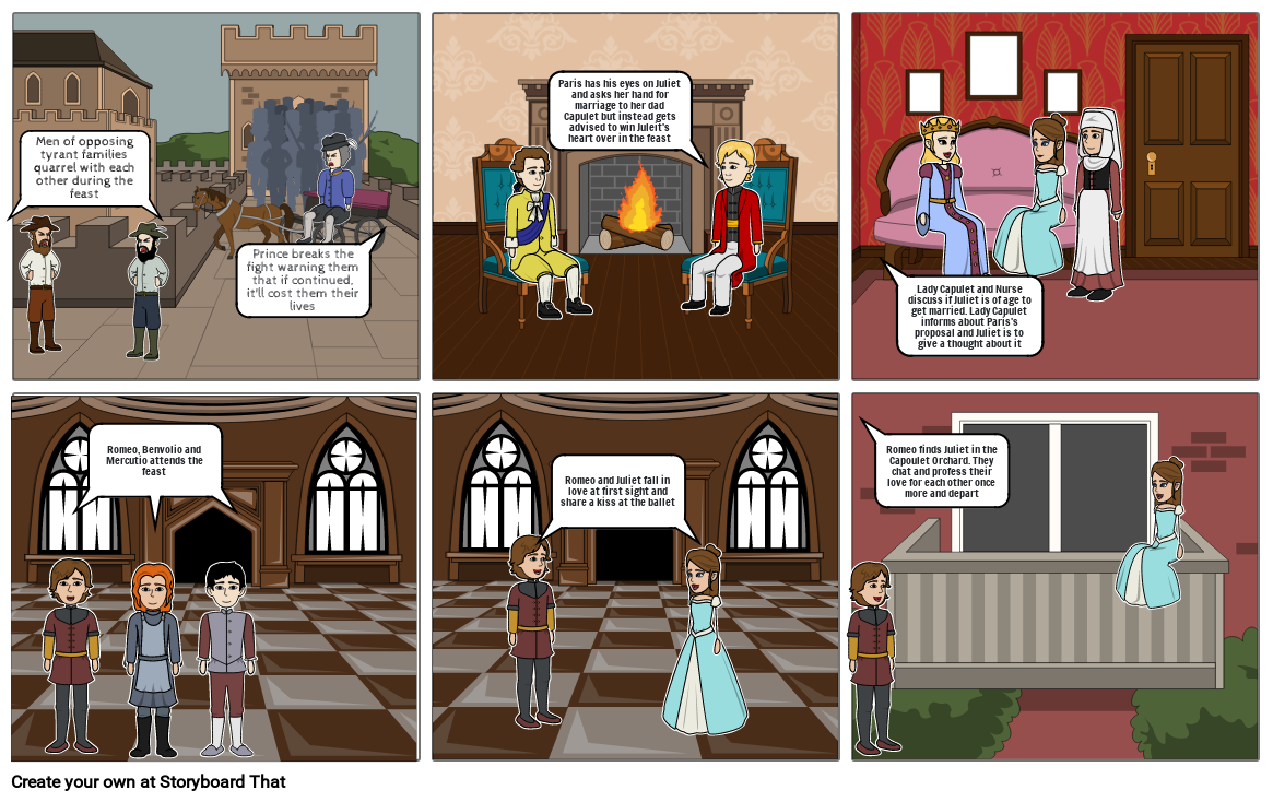 Romeo Juliet Storyboard by 6aa43e7d