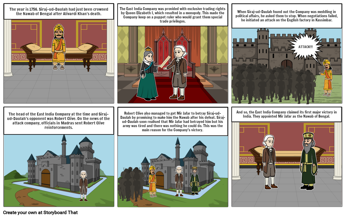 Battle Of Plassey Storyboard por 6ab5c365