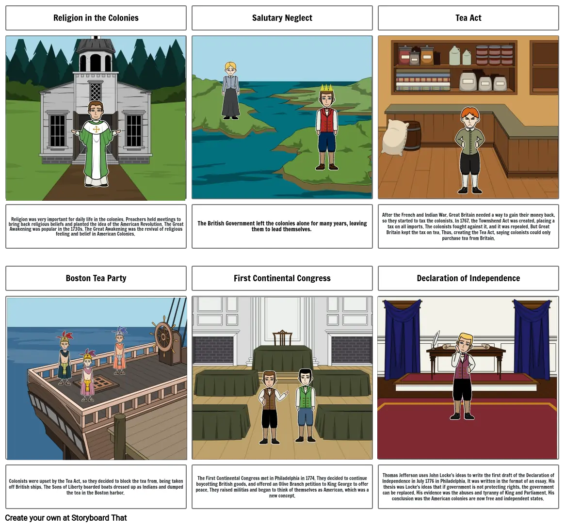 Road to Revolution Story Board