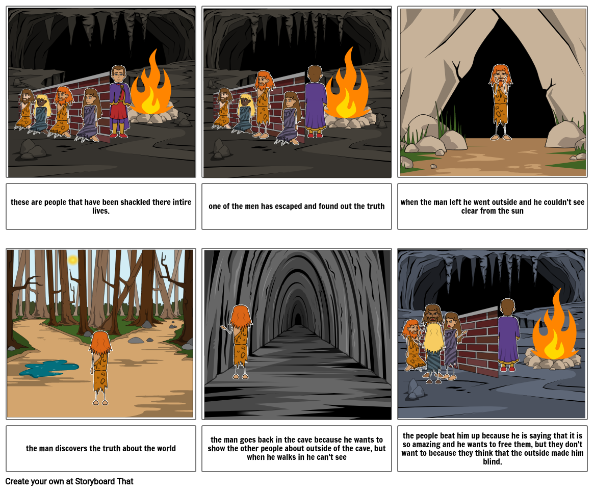 Allegory Of The Cave Storyboard By 6b14f432   Allegory Of The Cave 