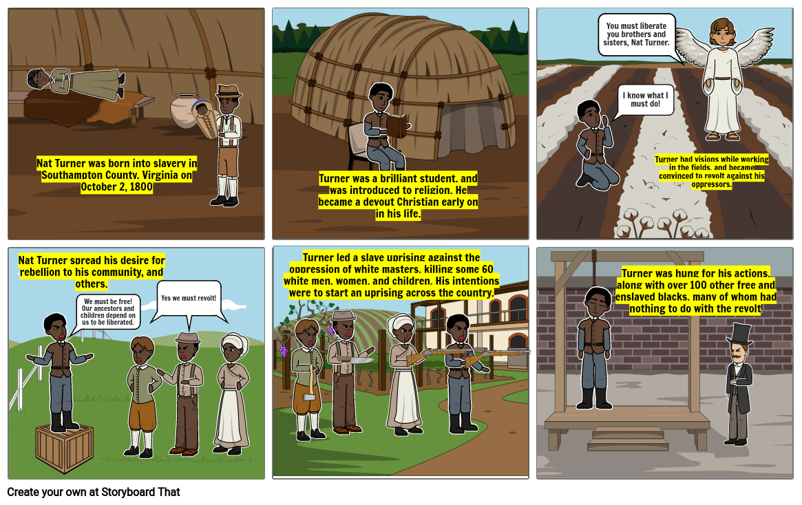 Nat Turner Rebellion Storyboard by 6b361349