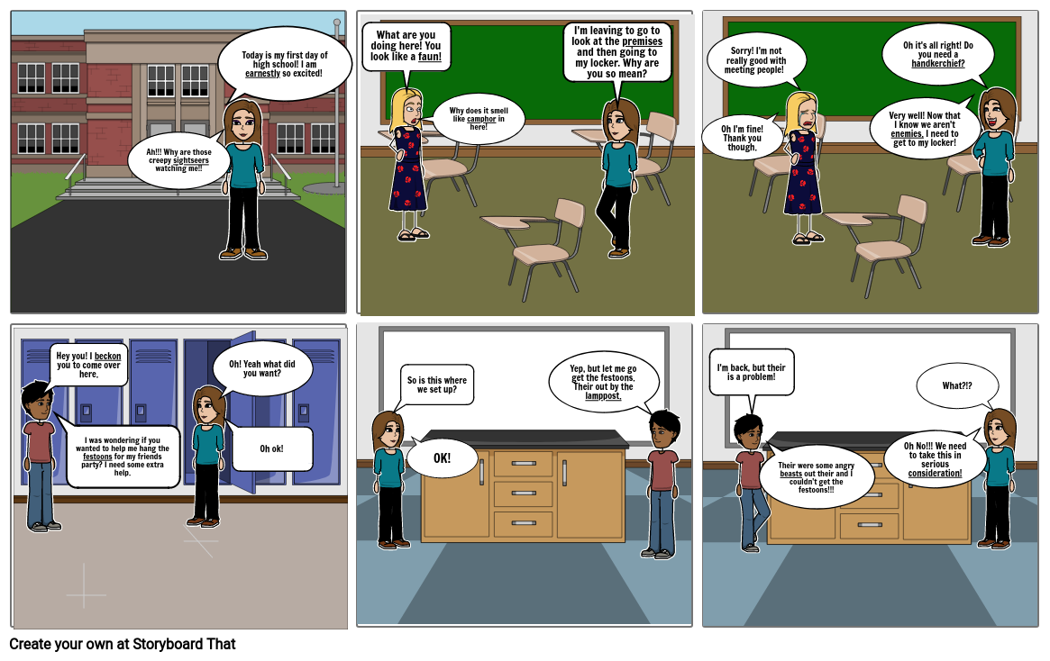 The Crazy First Day of School! Storyboard by 6b5d9362