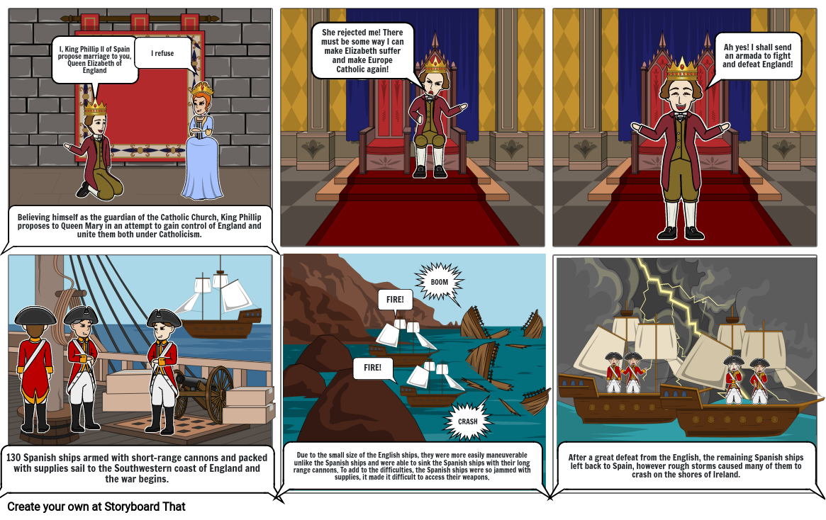 Spanish Armada Storyboard Storyboard av 6b6a4a7b