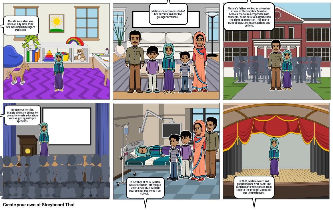 Malala Yousafzai Comic Storyboard by 6b918514