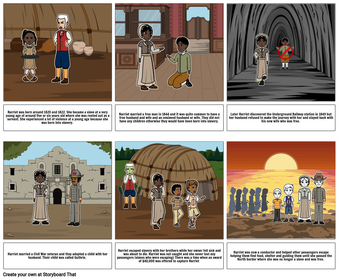 Harriet Tubman Storyboard by 6b9c6762