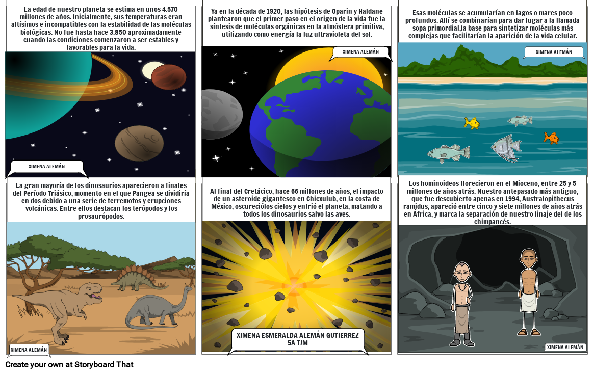 Teorías De La Evolución Storyboard By 6bc75699
