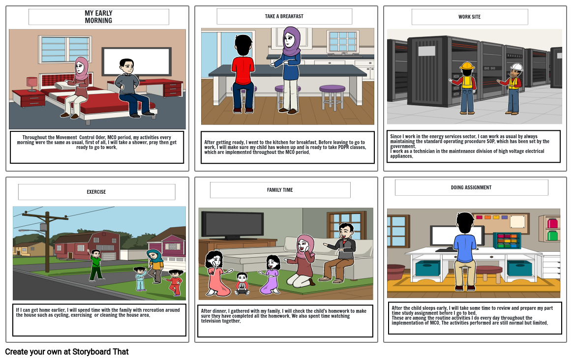 Routine Activities Storyboard Storyboard by 6c04d89c