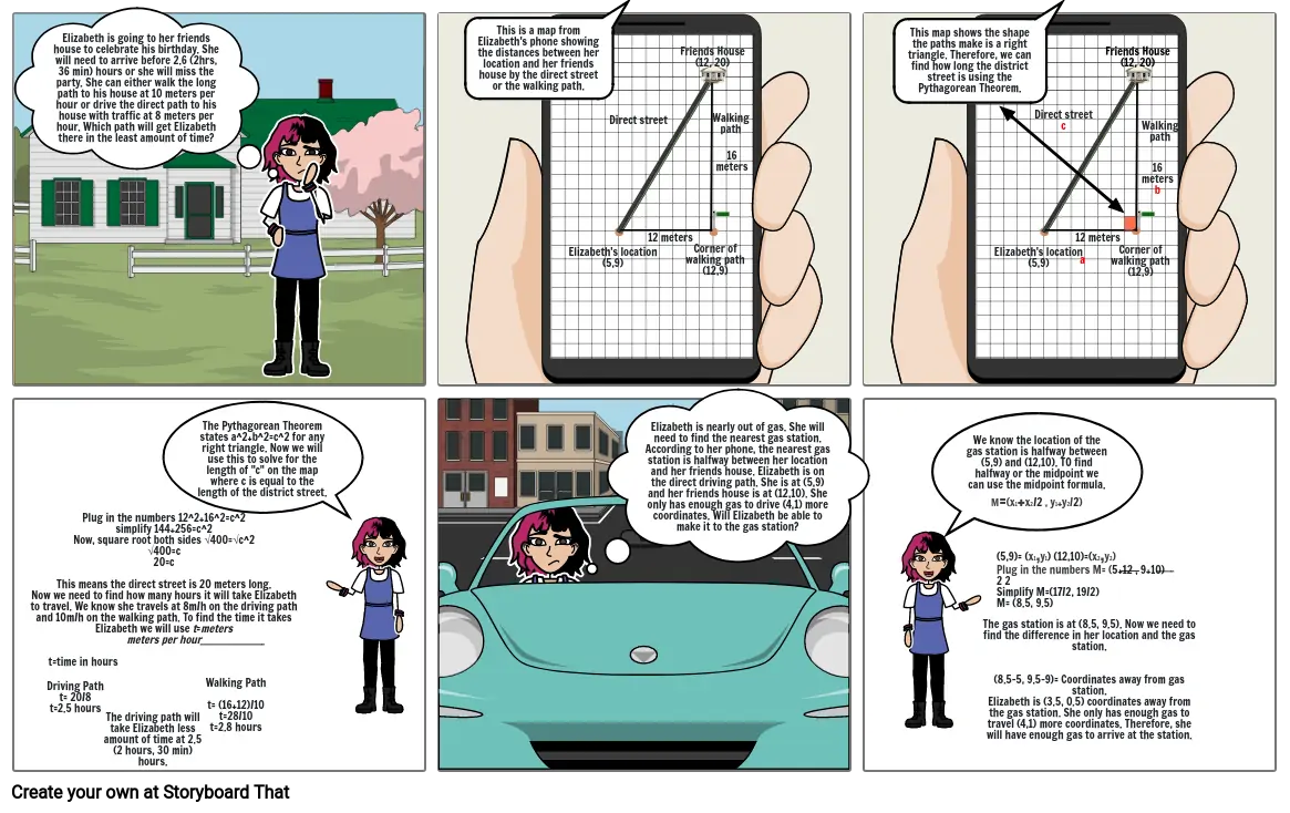 Pythagorean Theorem Comic Strip