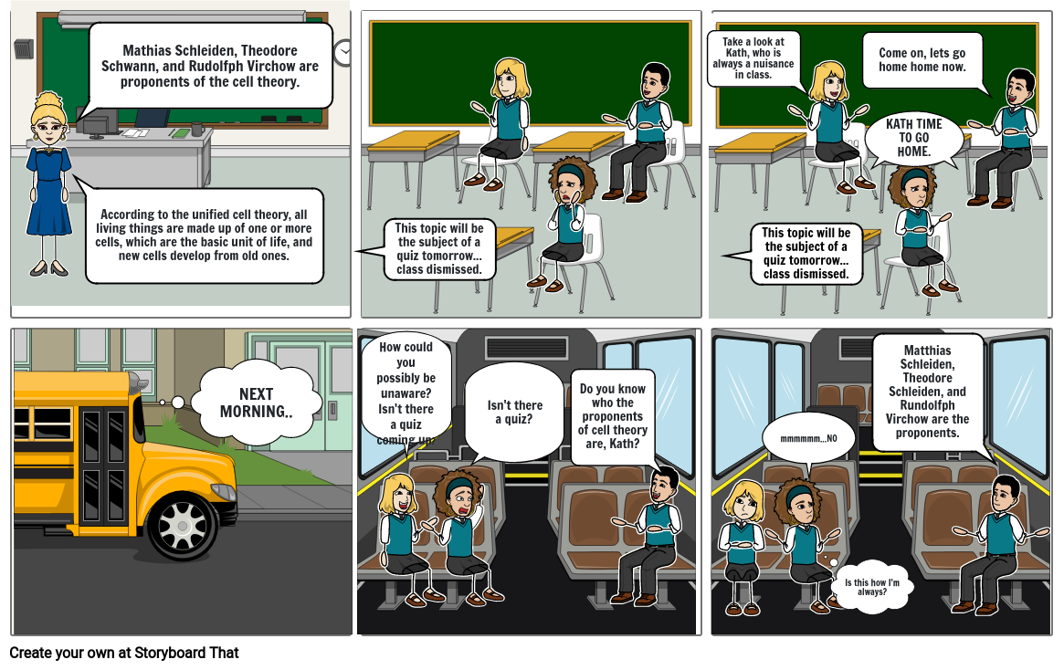 Cell Theory Comics Strip Storyboard By 6c72398e