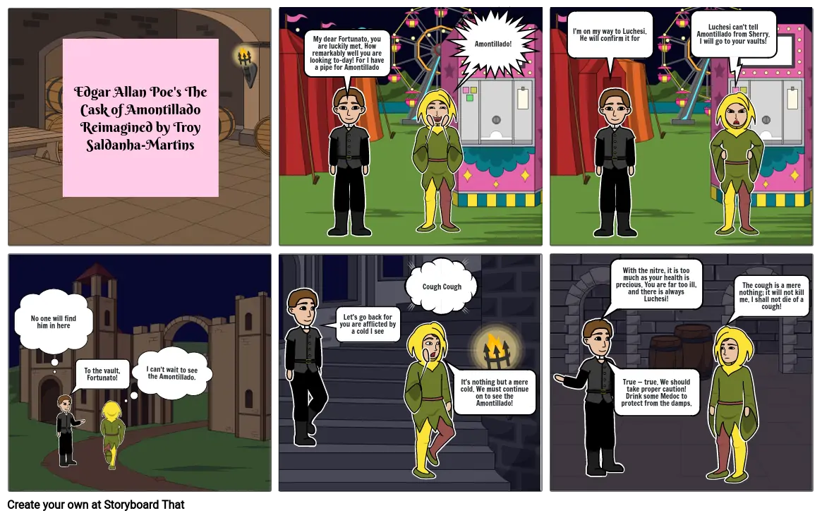 The Cask of Amontillado - Comic Strip - Part 1