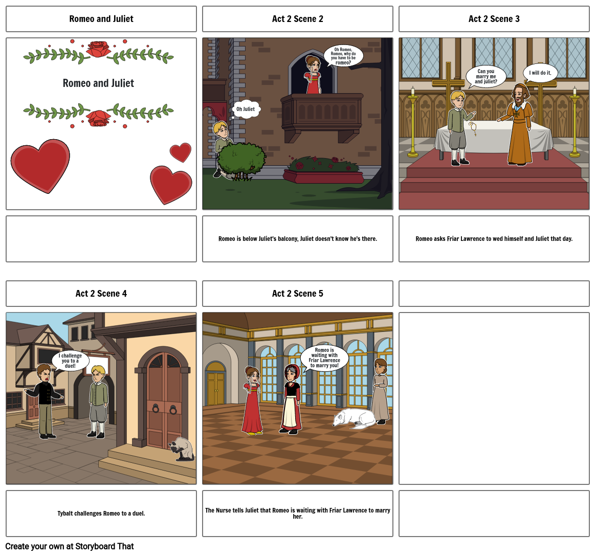 Romeo And Juliet Storyboard By 6ce26ef3