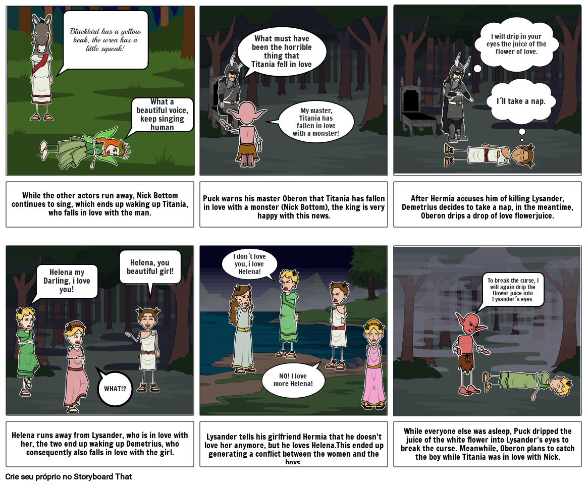 Midsummer Night`s Dream Storyboard by 6ceddce9