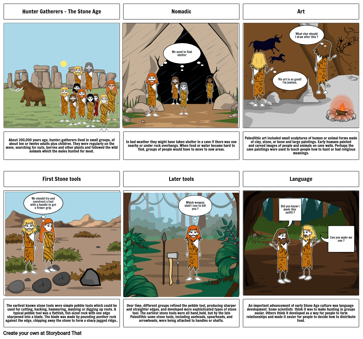 Hunter Gatherer Storyboard by 6d0980fb