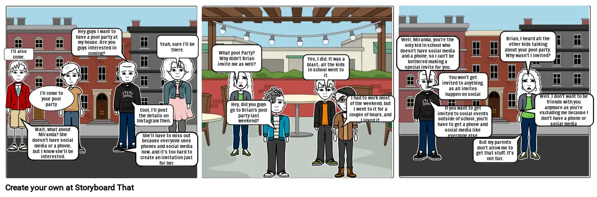 Exclusion online comic strip