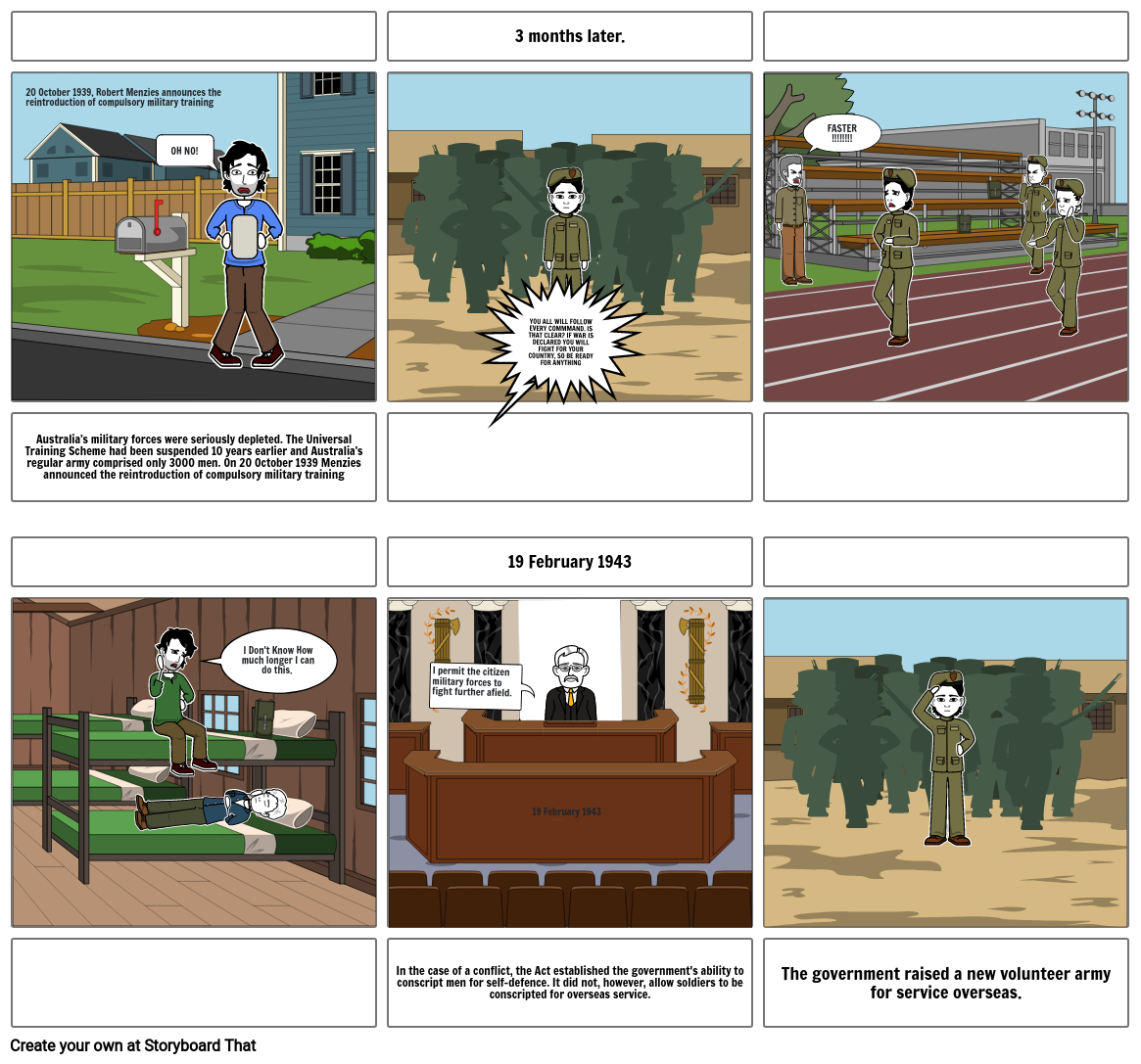 Humanities Comic Strip Storyboard by 6d36c563