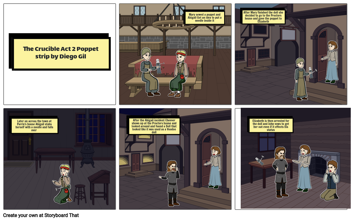 ﻿The Crucible Act 2 Poppet strip by Diego Gil Mary s...