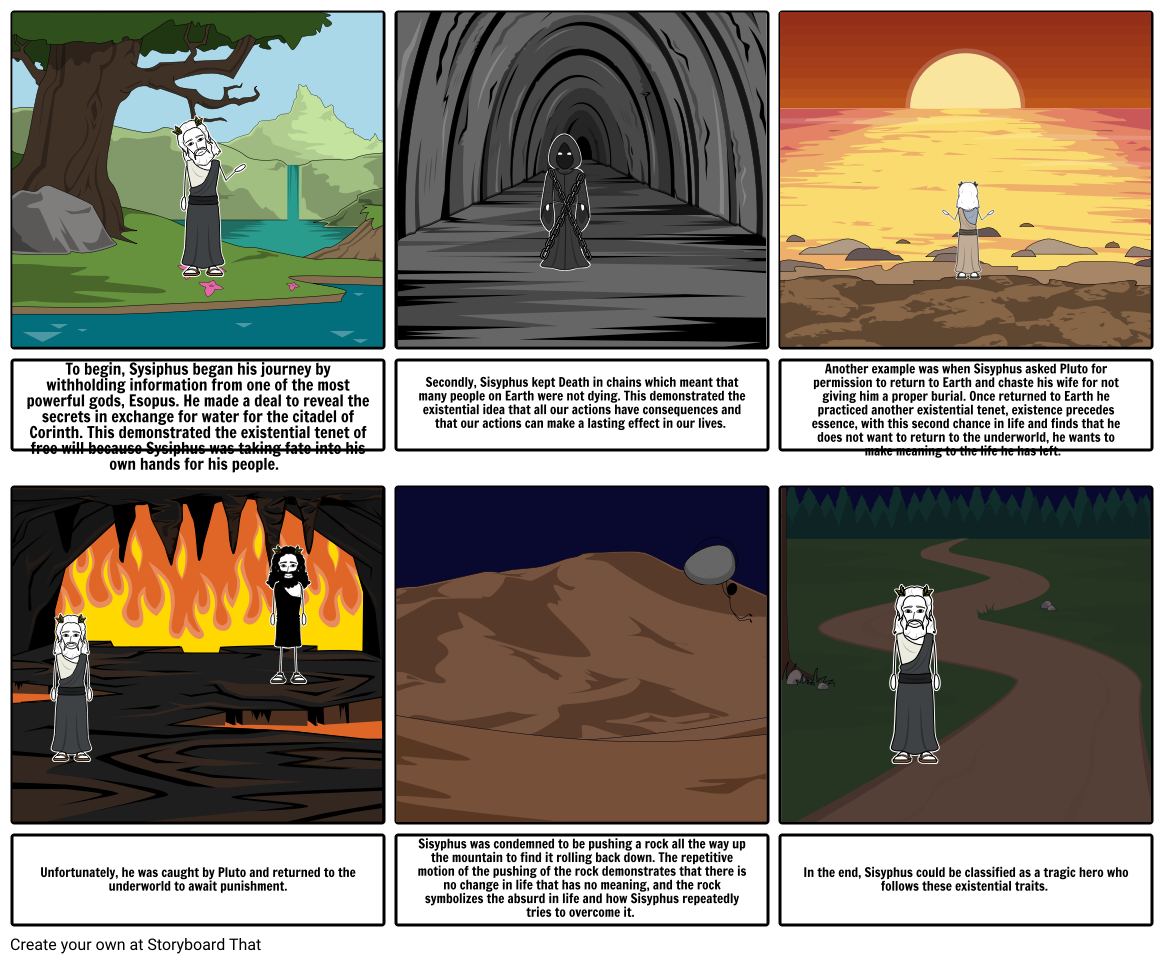 The Myth of Sisyphus Storyboard by 6d51b410