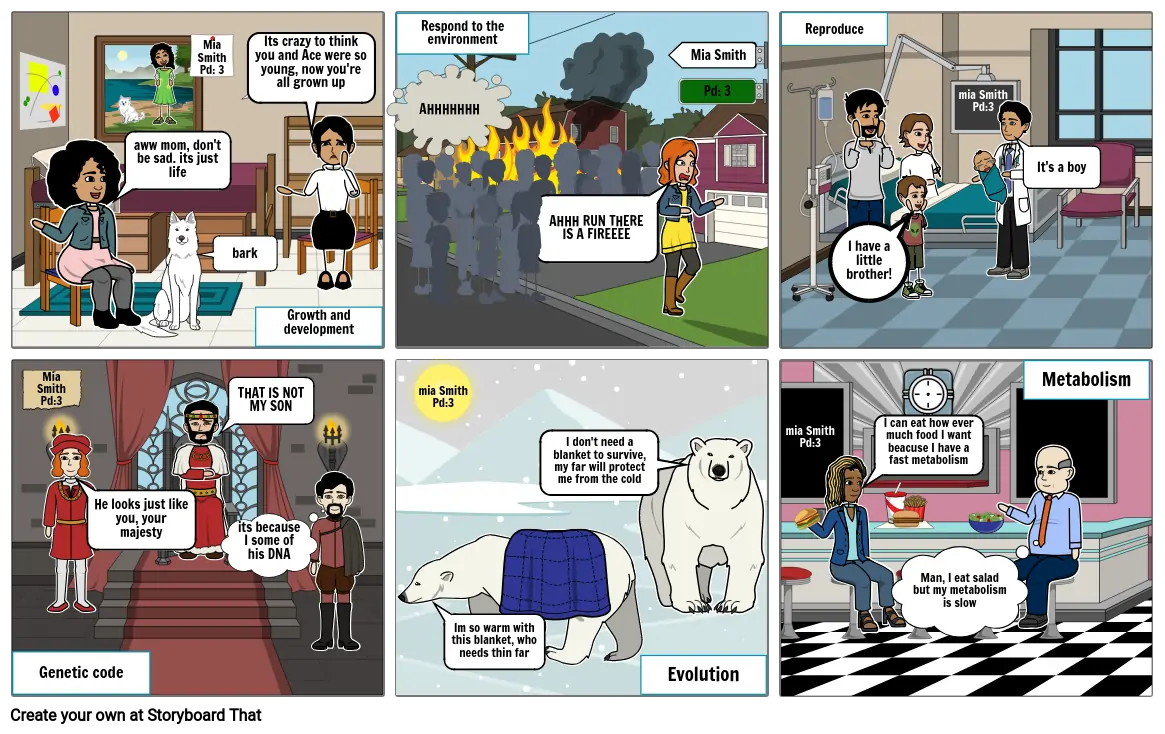 1.3 Characteristics of Living Things Comic