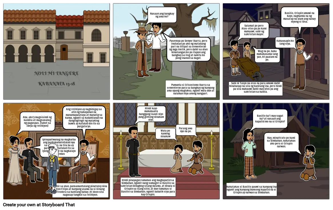 Noli Me Tangere Storyboard By 6dd35a6c