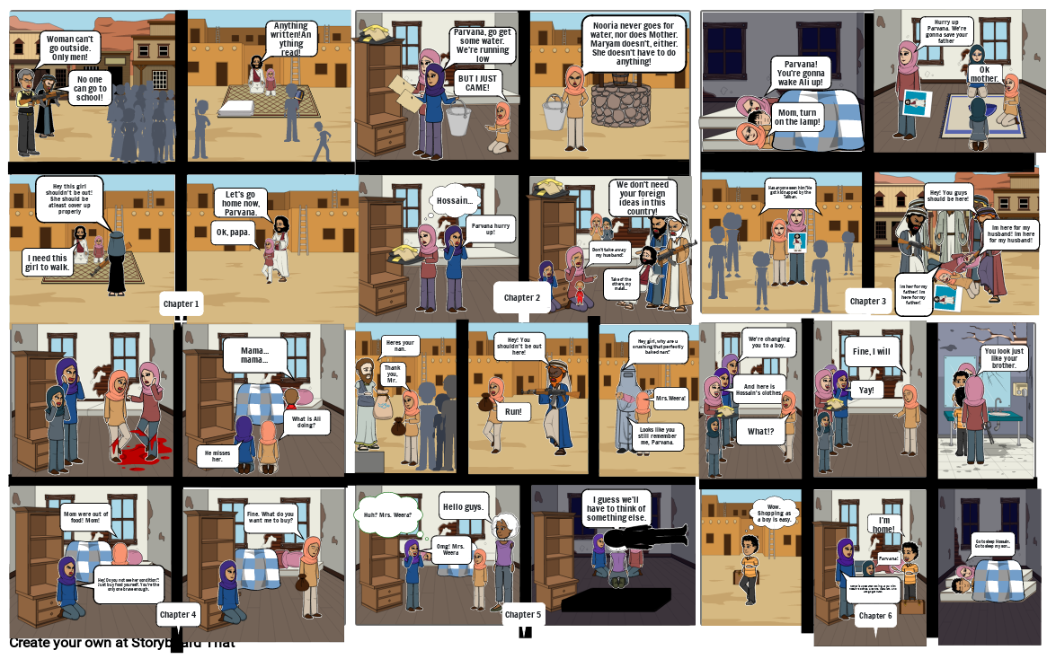 Breadwinner Chapters 16 Storyboard by 6df75e90
