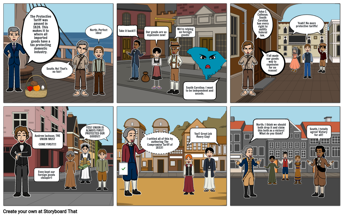 Nullification Crisis Storyboard by 6e1b1101