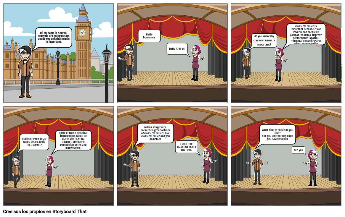 ingles musica clasica Storyboard by 6e1d344e