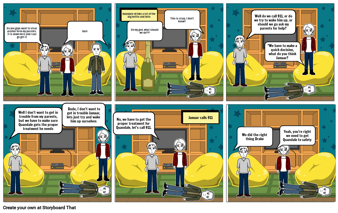 Decision Making Health Comic Storyboard by 6e1eec70