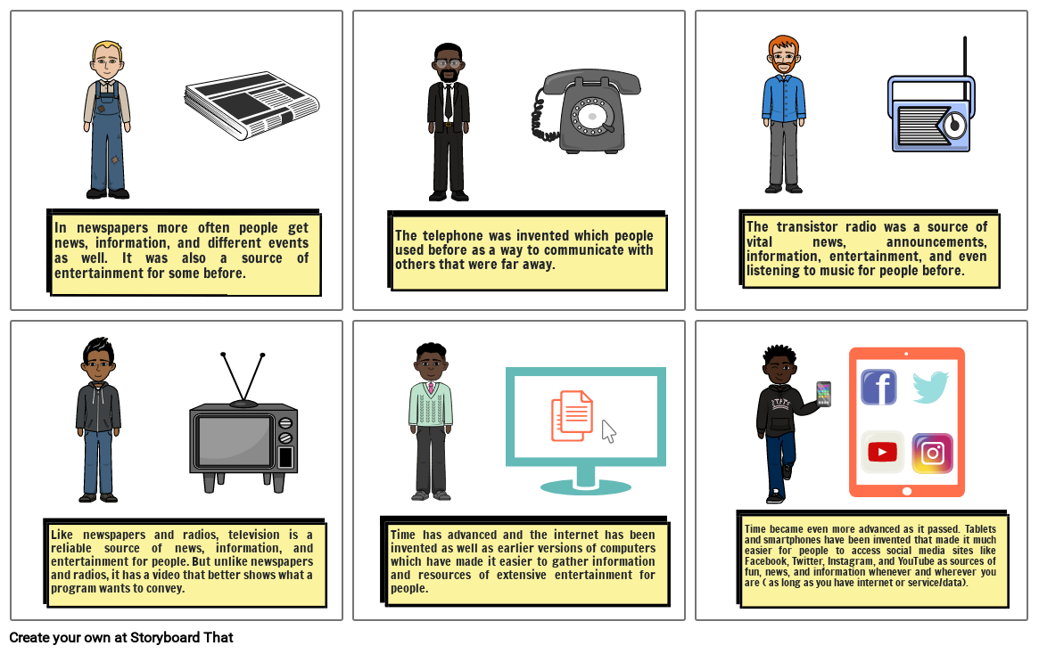 The Evolution Of Social Media Storyboard Por 6e6c6b45