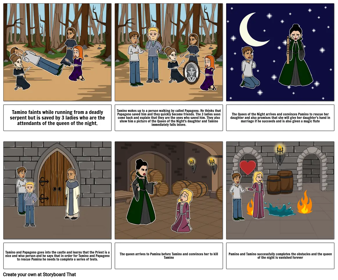 The Magic Flute storyboard