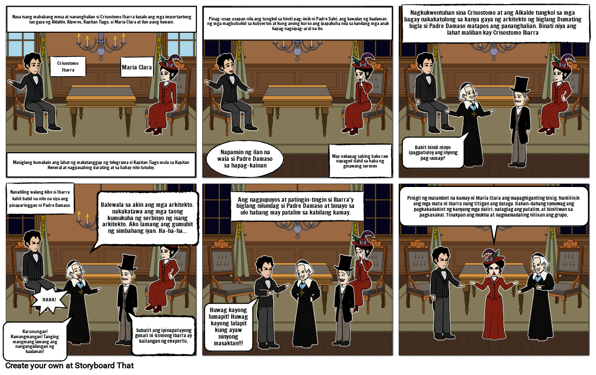 Kabanata 34 noli me tangere Storyboard by 6ea3a143