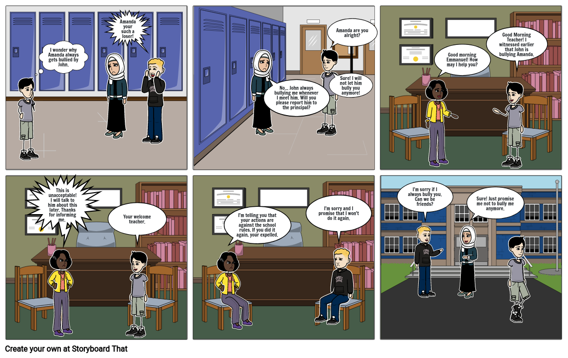 Anti Bullying Comic Strip