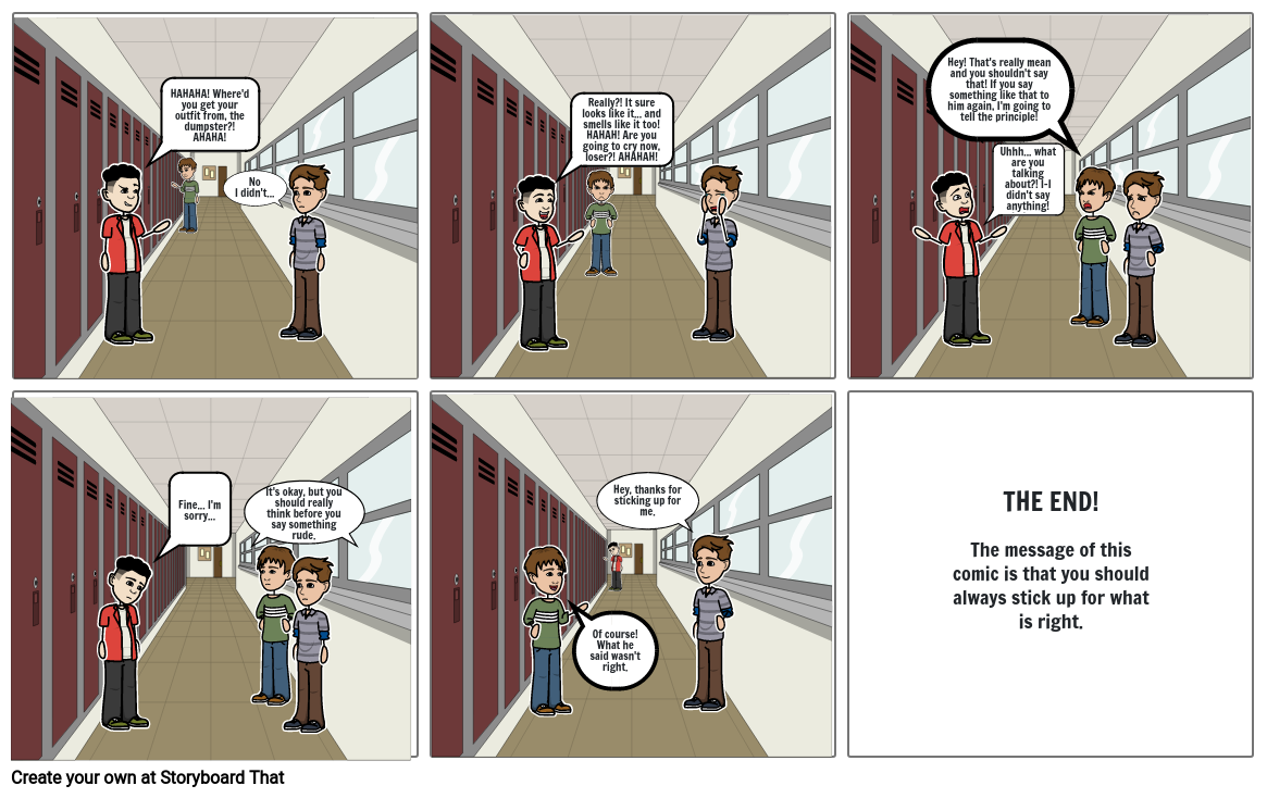 Bullying Comic Storyboard by 6eb8923e