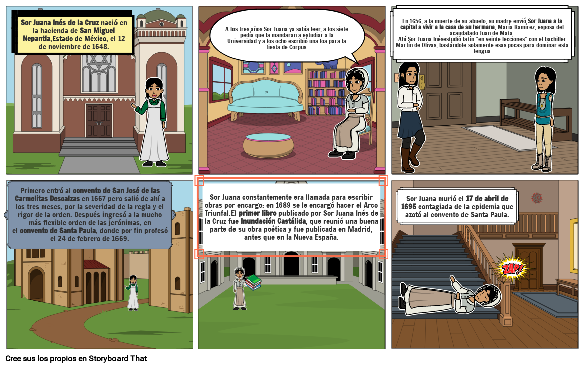 SOR JUANA INES DE LA CRUZ Storyboard by 6eb9ee4b SOR JUANA INES DE LA CRUZ Storyboard by 6eb9ee4b