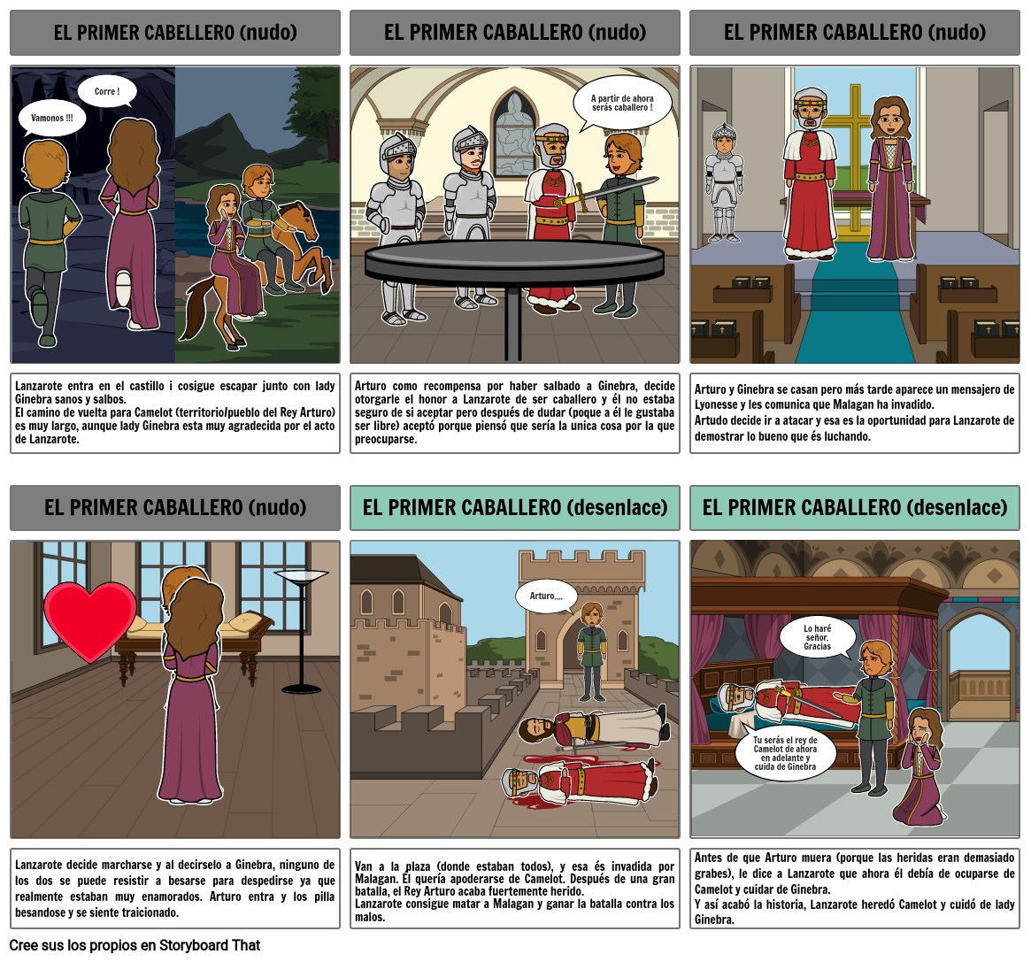 EL PRIMER CABALLERO Storyboard by 6ec9c5b4