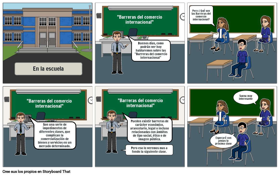 BARRERAS DEL COMERCIO INTERNACIONAL Storyboard