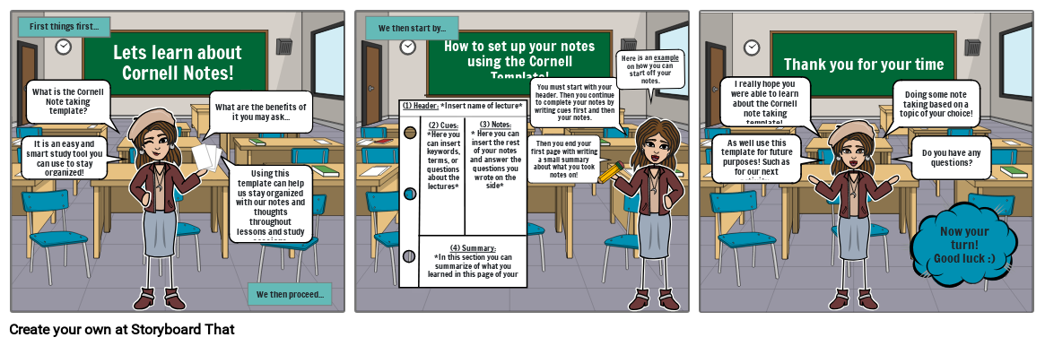 How to: Cornell Notes: Storyboard