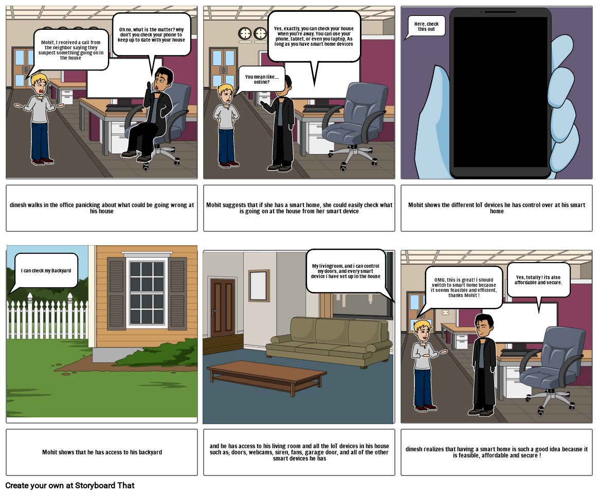 smart home app Storyboard by 6f8022b0