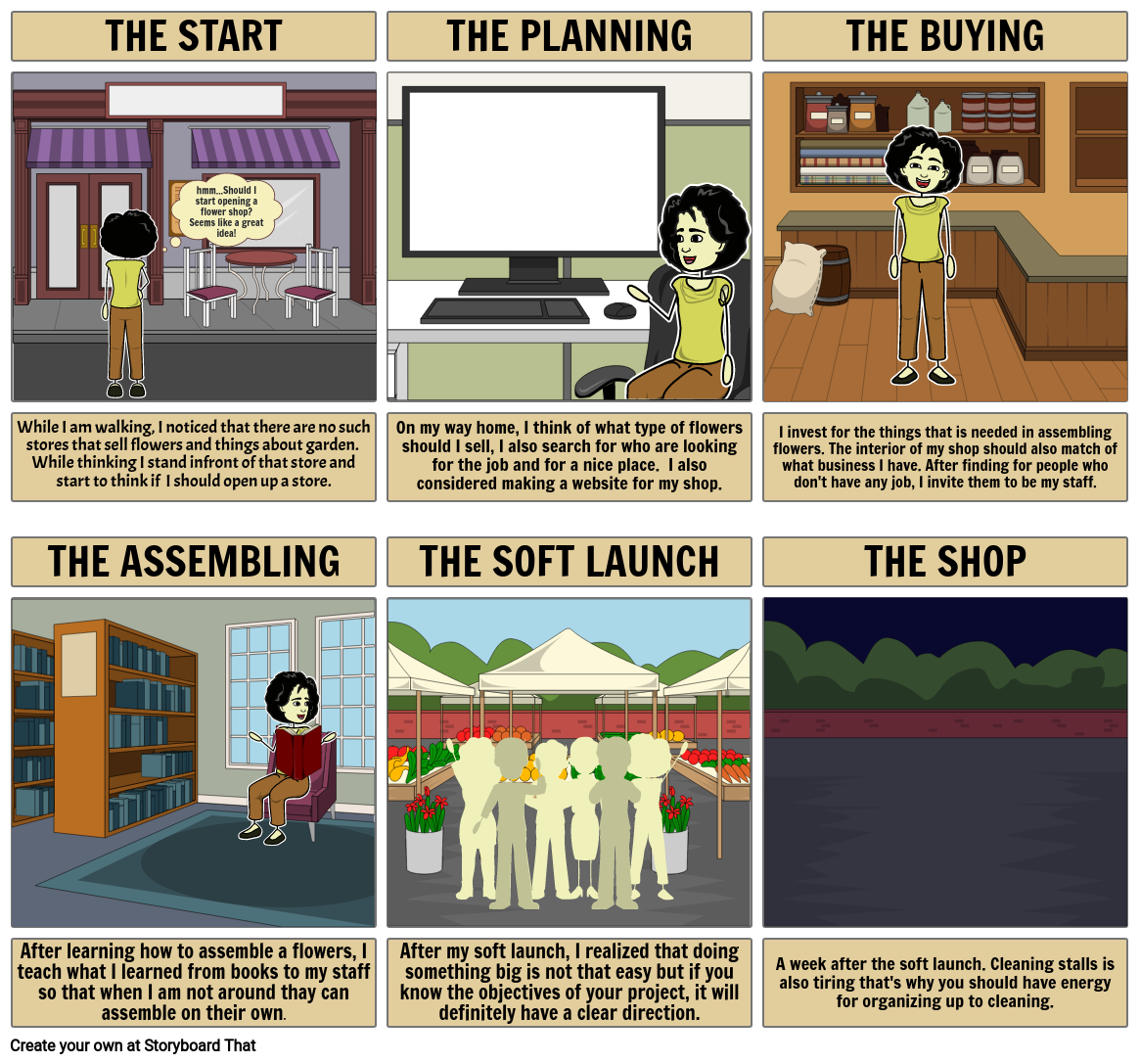 THE FLOWER SHOP Storyboard by 6fe72c82