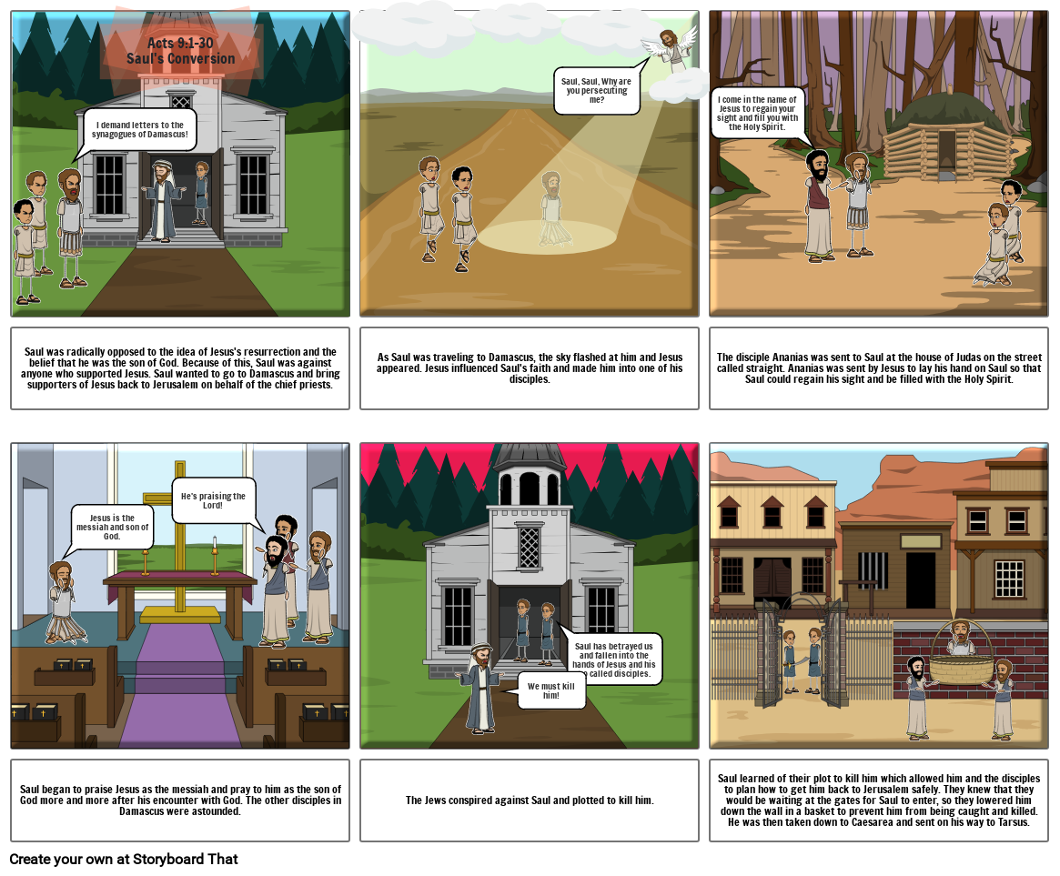 Saul's Conversion Storyboard por 7005172b