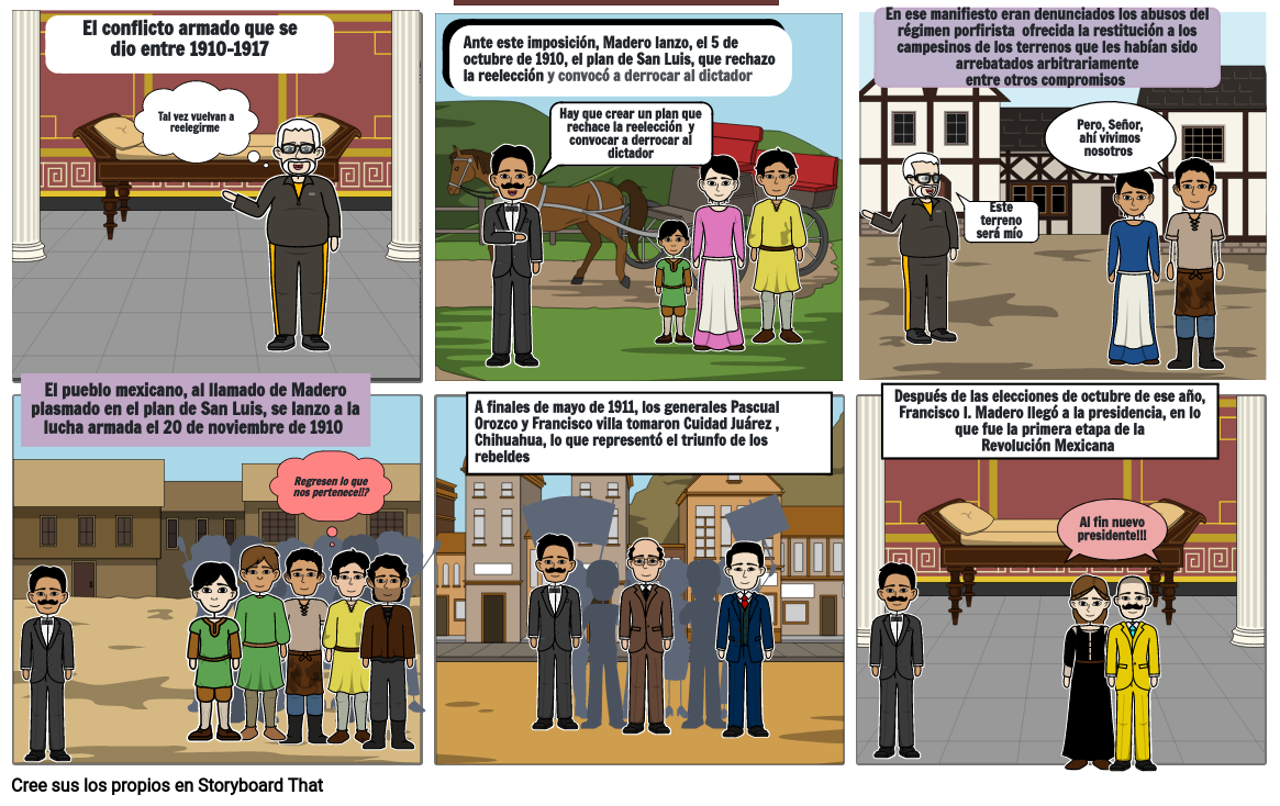 Revolución Mexicana Storyboard by 7052ad83
