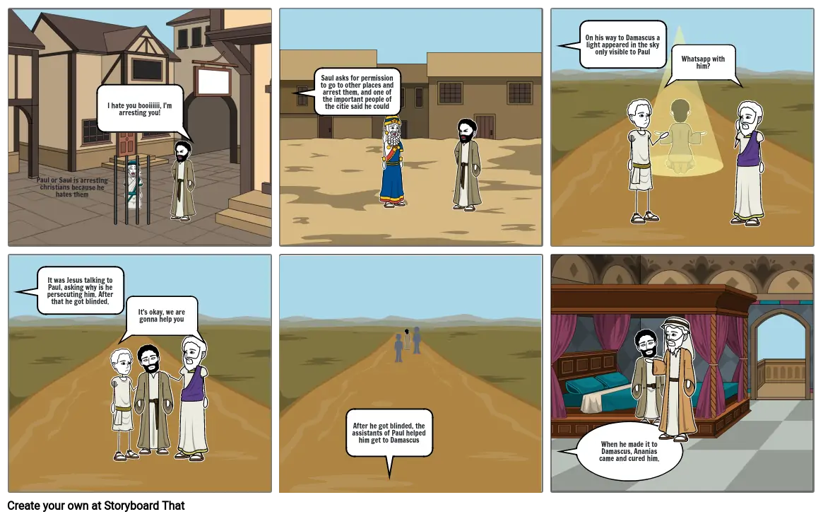 Story board for Bible